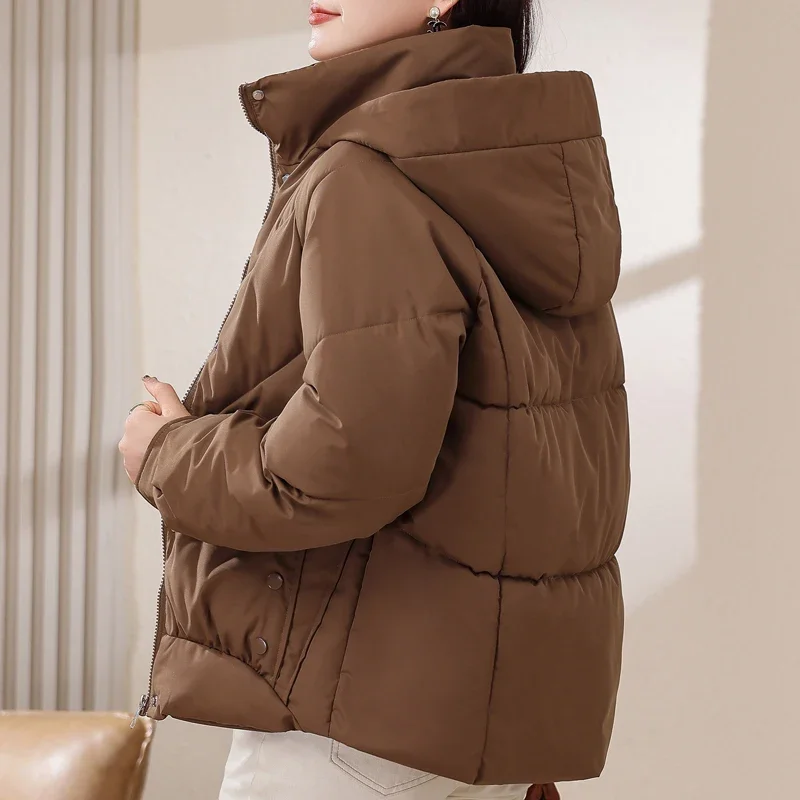 XL-8XL Oversized Outerwear Women Winter Coats Hooded 2024 Casual Loose Thick Warm Lady Jackets Plus Size Women Clothing