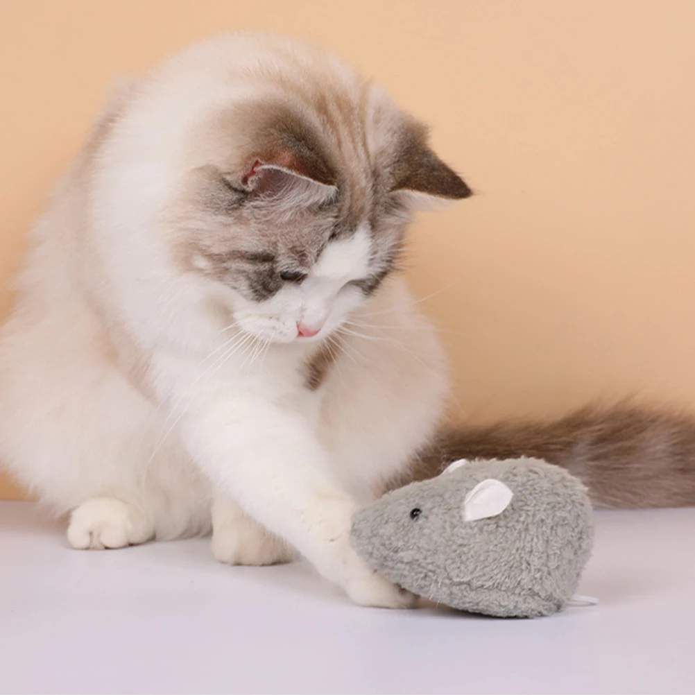 

Interactive Wind Up Mouse for Cats Stimulates Hunting Instincts Physical Exercise Moving Play for Indoor Cat Enrichment