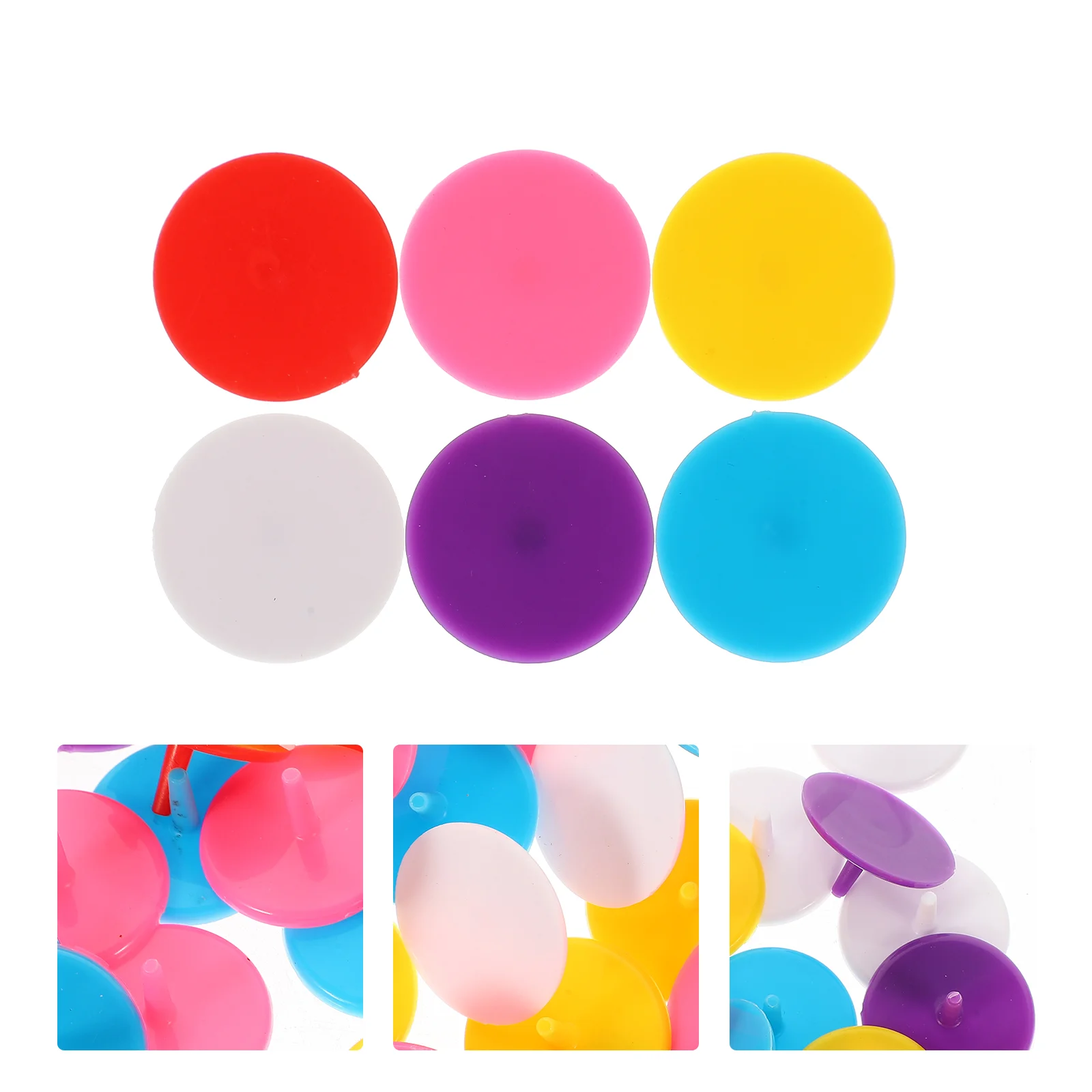 

100 Pcs Golf Ball Mark Plastic Mixed Color 100pcs Markers for Men Portable Balls Accessories Tool Lightweight