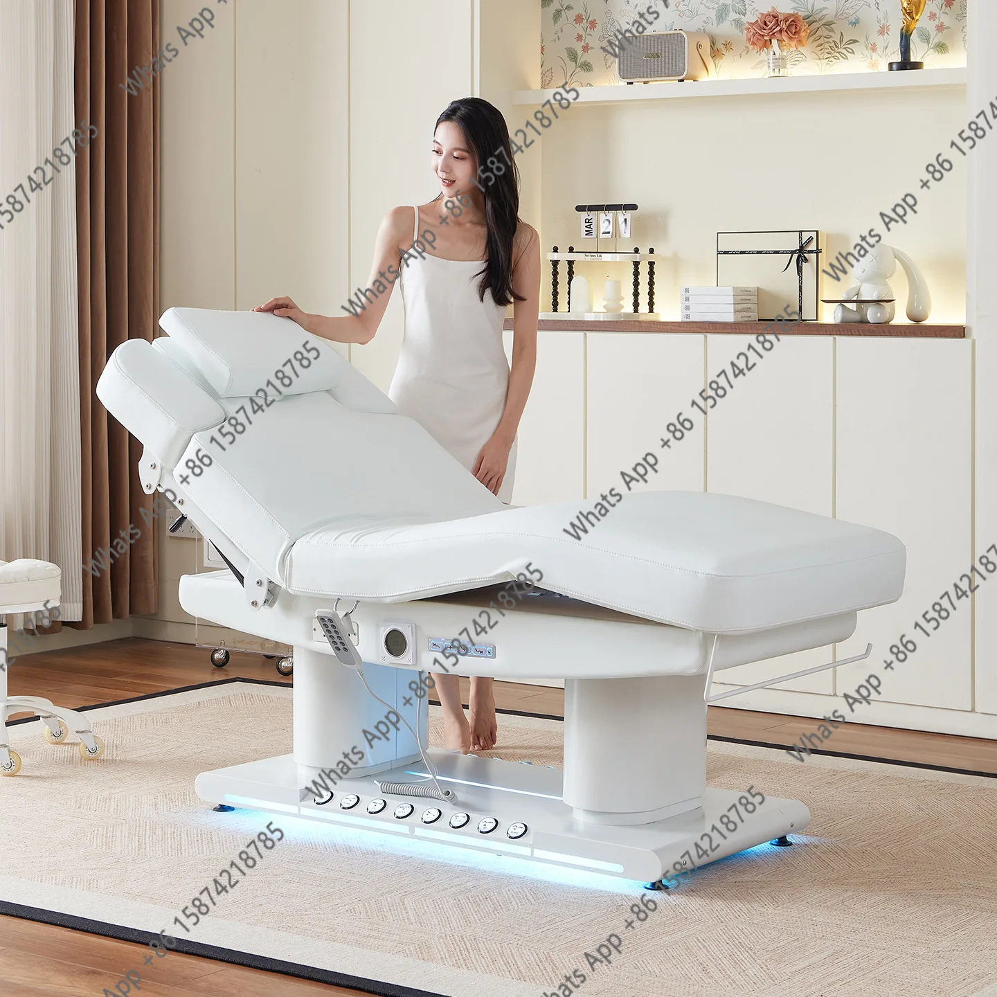 Facial salon electric beauty bed beauty salon special heating spa massage bed micro plastic surgery