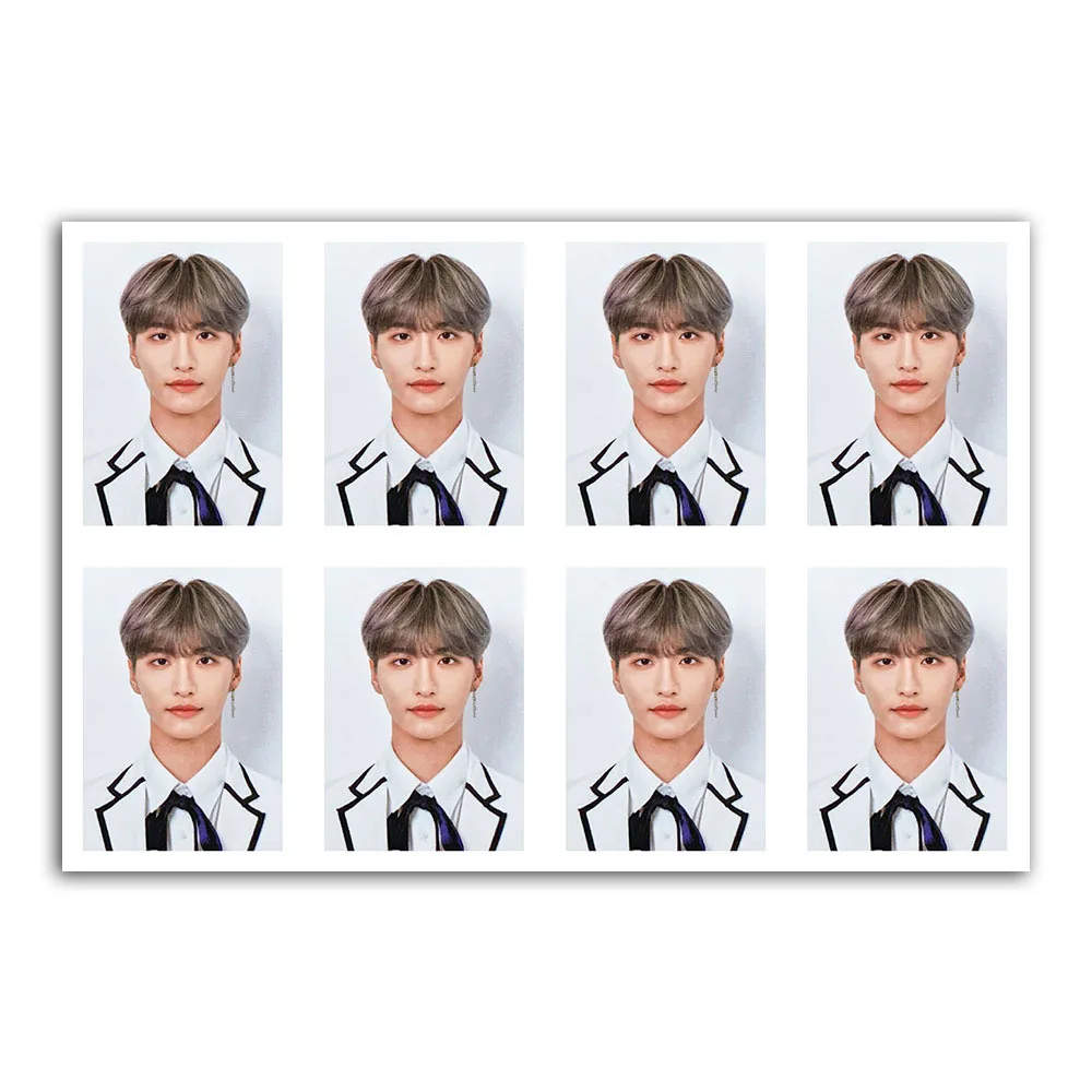 KPOP ATEEZ One Inch ID Photo MINGI WOOYOUNG YUNHO HONGJOONG Passport Photocard Fans Collection Gifts