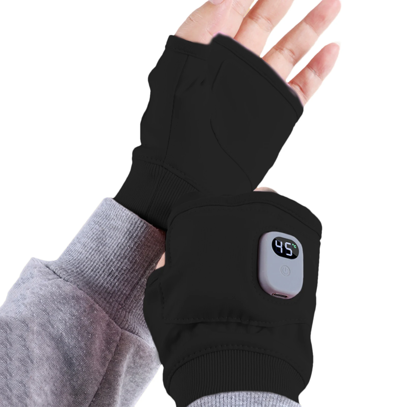 USB Electric Heated Gloves for Women, 2000mAh Battery, 3 Speed Adjustable, Touch Screen Smart Heating Winter Warmer