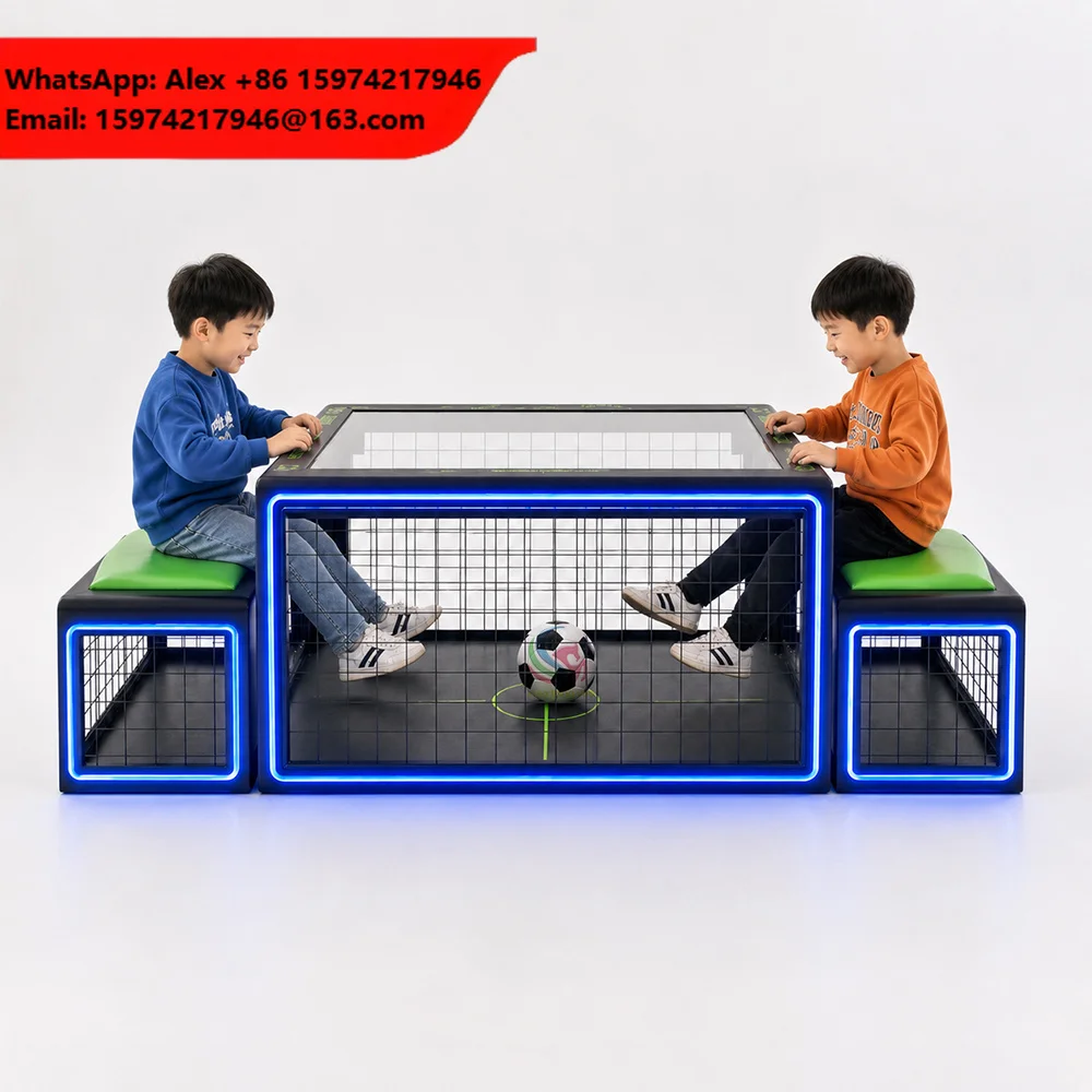 Funpar's Latest Interactive Football Game Machine Coin Operated Soccer Table English Interface Metal Frame For Entertainment