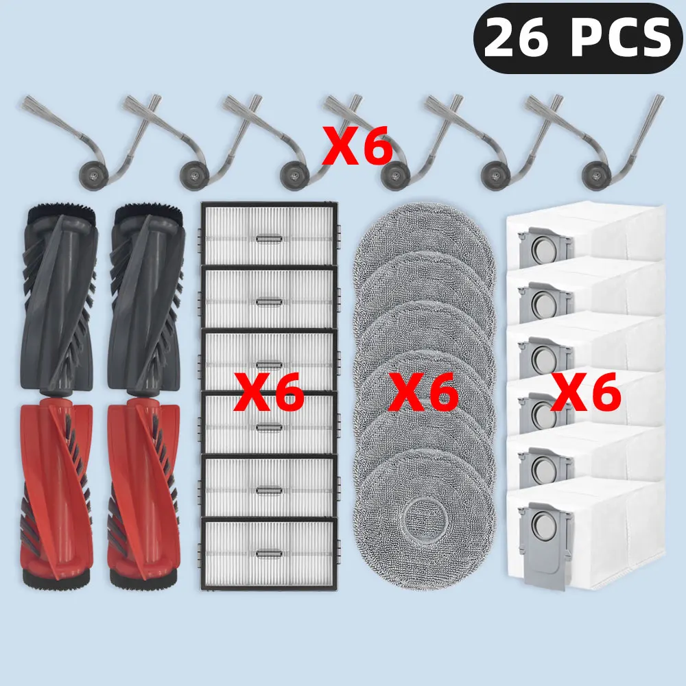 Compatible For ( Roborock Qrevo 2 Pro/ Curv 2 Pro/ CurvX / Edge 2 / Edge 2 Pro / Edge 3 Pro / EdgeT ) Parts Brush Filter Mop Bag image 3