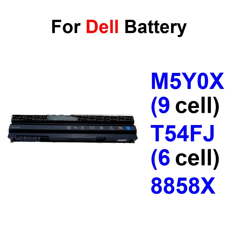 

Battery For Dell Latitude E6420 E6430 E6520 E6530 E6540 E5420 E5430 E5520 E5530 T54FJ 6 Cell M5Y0X 9 8858X 5000-9200Mah