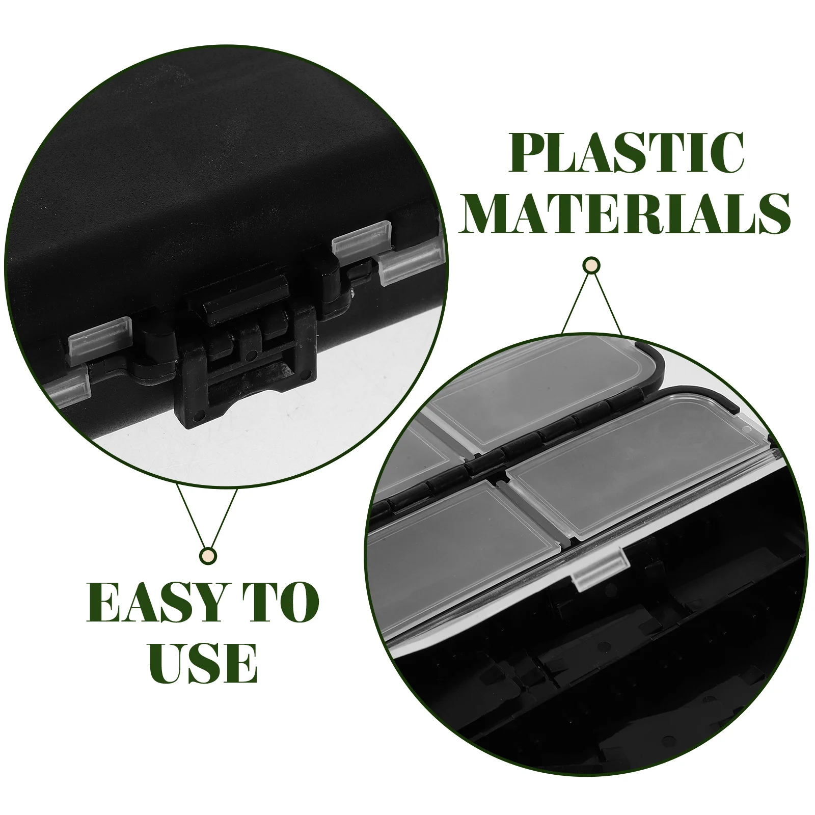 

Fishing Accessory Box Portable Folding Tackle Organizer for Fishing Gear Storage Outdoor Adventure Equipment Case Black