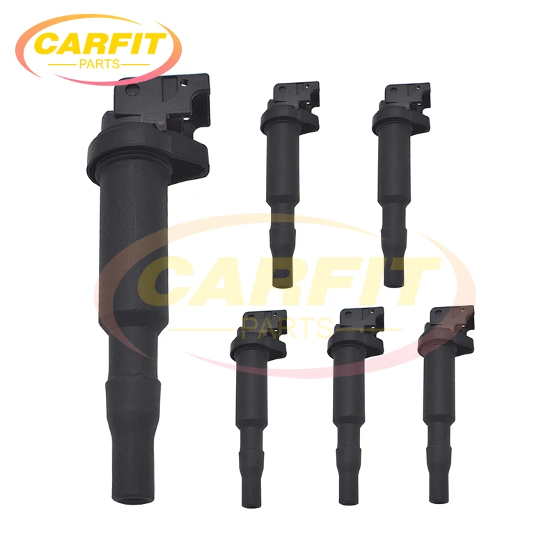 

6Pcs 12138657273 12138616153 12137594937 0221504470 Ignition Coil For BMW 128i 325i 335i 328i 525i 530i 330i 640i X3 X5 M3 Z4