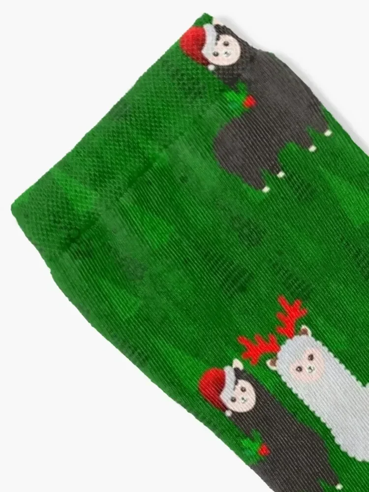 xmas reindeer alpacas Socks loose christmas gifts gifts fashionable Socks Female Men's