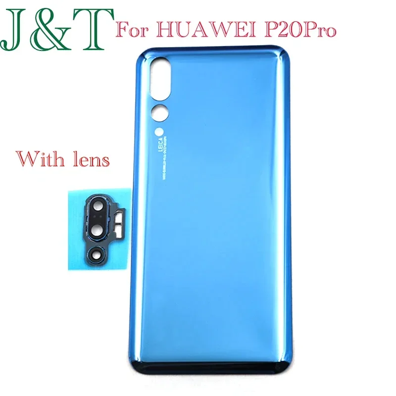 For Huawei P20 Pro Battery Back Cover 3D Glass Panel P20Pro Rear Back Door Battery Housing Case Camera Lens Adhesive Replace