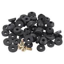 48PCS Assorted Tap Washers O-ring Rubber Faucet Washers Replacement Sealing with Screws Flat Beveled for Repairing Faucet Leak