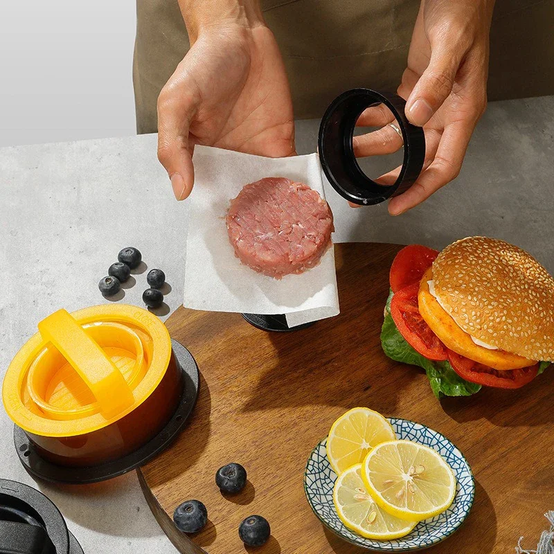 Hamburger Meat Press Maker Food-Grade ABS Hamburger Pancake Press Set Meat Press Cutlets Patty Maker Mold Kitchen Gadgets