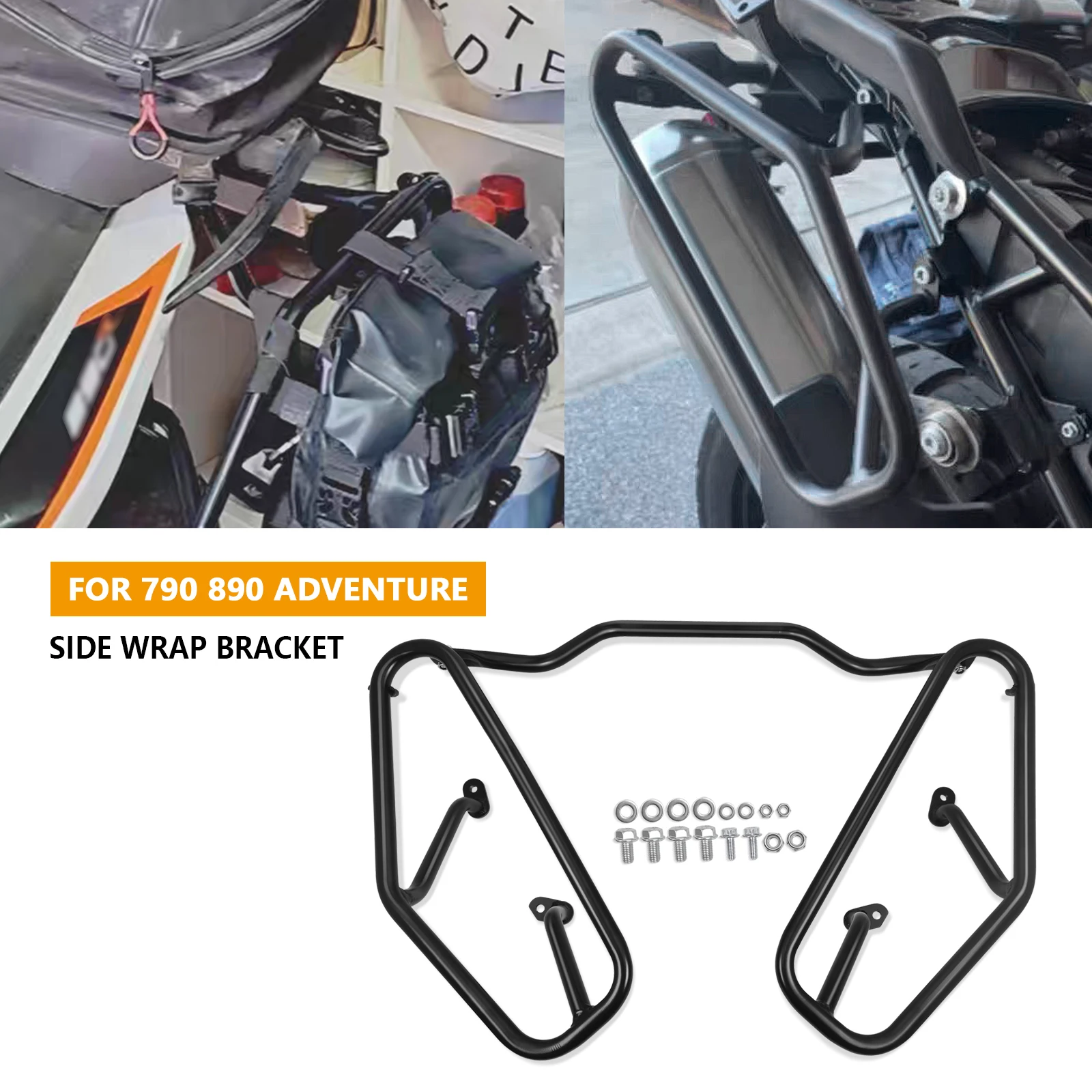 

For 790 adventure 790 Adventure ADV 890 Adventure 2019-2023 Motorcycle Side Bag Support Bar Saddle Bag Mounting Bracket