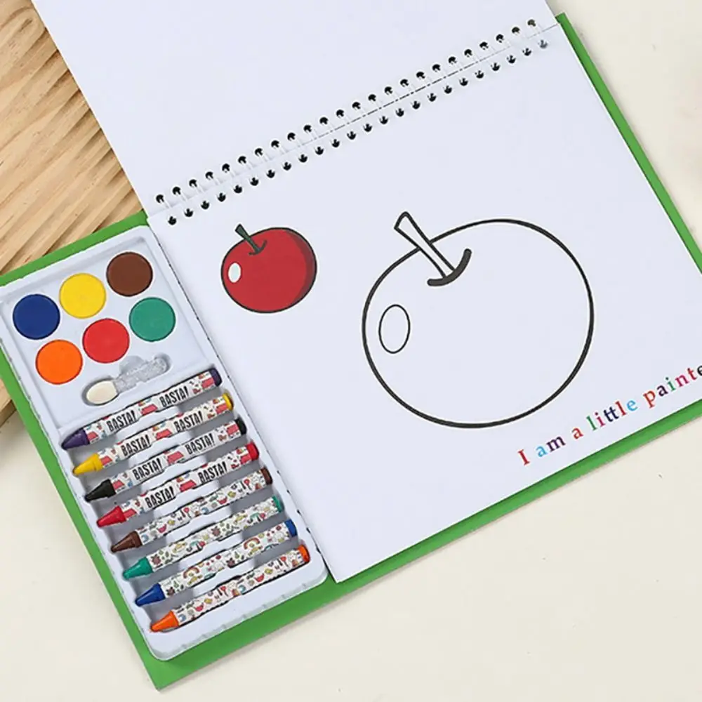 

Cartoon Puzzle Crayon Watercolor Book Set Educational Astronauts Painting Book Drawing Doodle Book Gift