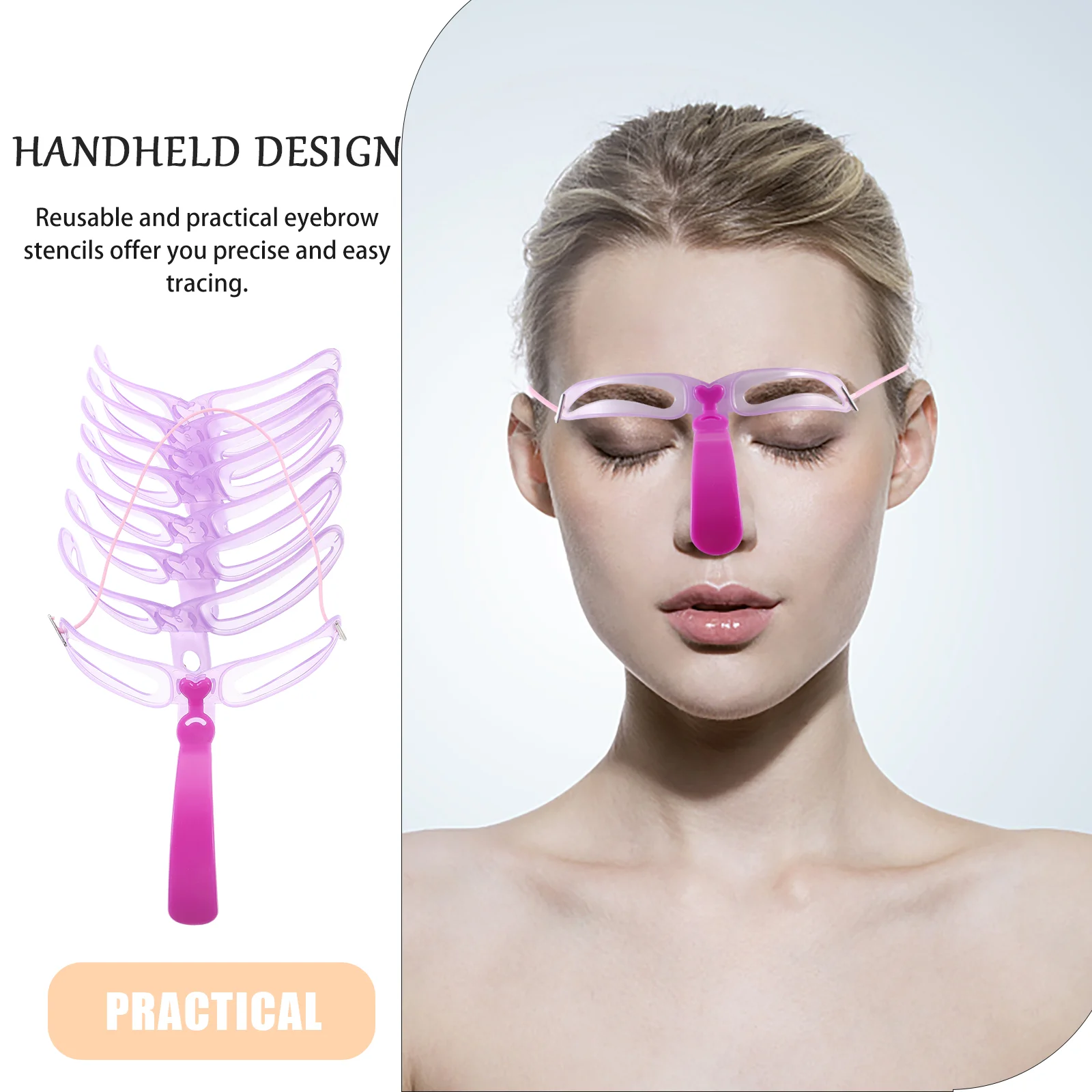 Dreidimensionale Augenbrauenkarte DIY Make-up-Tool Lineal Schablonen Lash Kit Suite Aufkleber