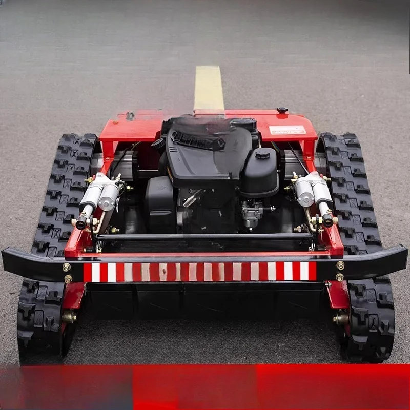 Lawn mower, fruit tea garden remote control lawn mower, multi-functional crawler wireless lawn mowing, grass breaking