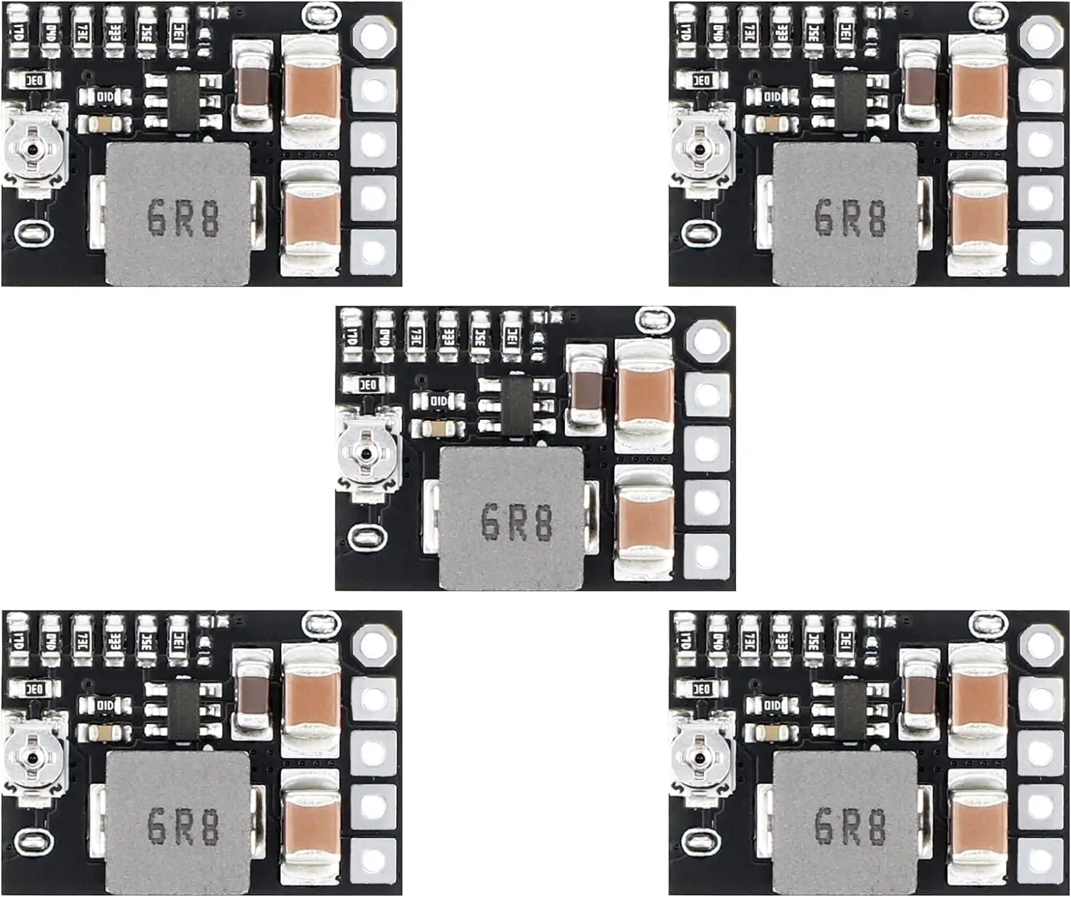 DROK DC 5V Power Converter, Mini Voltage Buck Regulator DC 4.5-20V 12V 9V Step Down to 5V Reducer Transformer Board 3A 10W