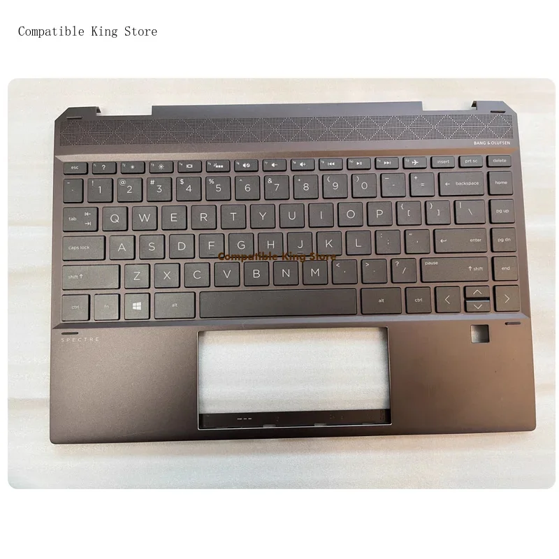 DD+95% new topcase with us keyboard and backlight for hp x360 13-AP  TPN-Q212  brown and navy blue