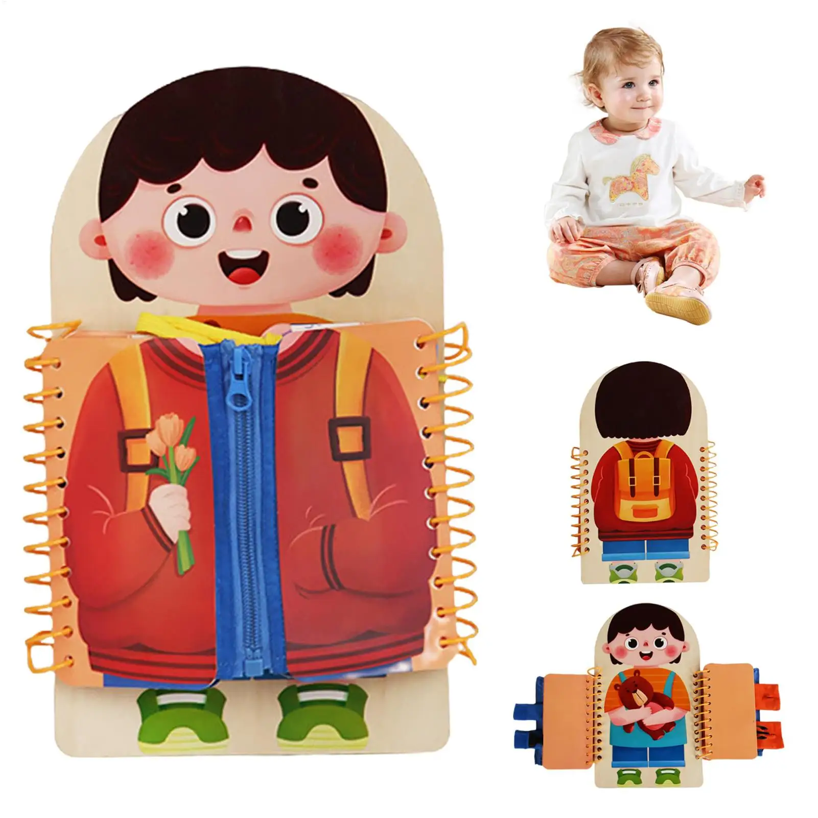 أنشطة ألعاب تعلم المهارات الحياتية للأطفال الصغار تعلم لوحة الرمز البريدي والدانتيل والإبزيم لعبة خشبية تعليمية للأطفال هدية السفر