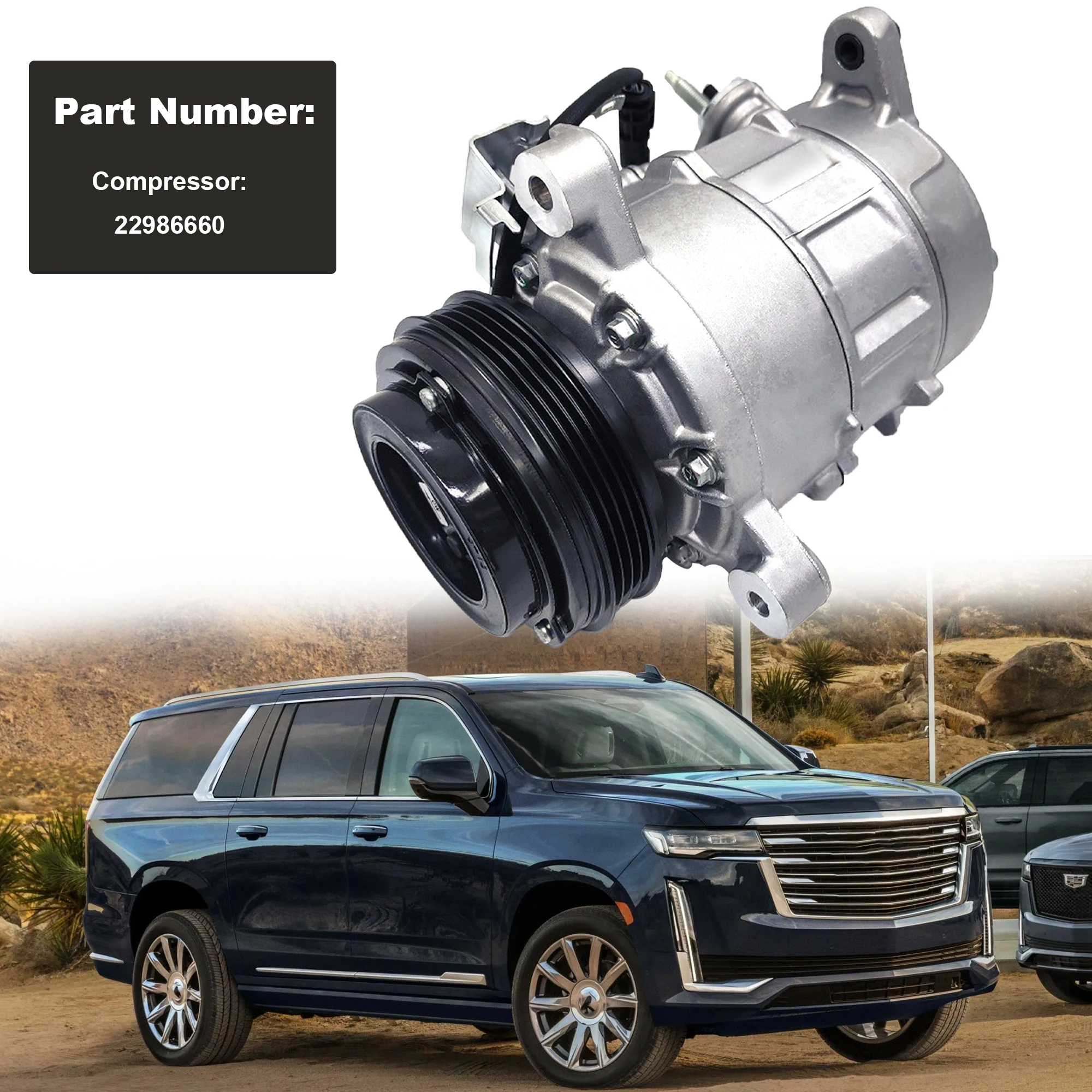 1 Pcs Air Conditioning Compressor For 2014-2019 Chevrolet Silverado 1500 (5.3L/6.2L) 22986660