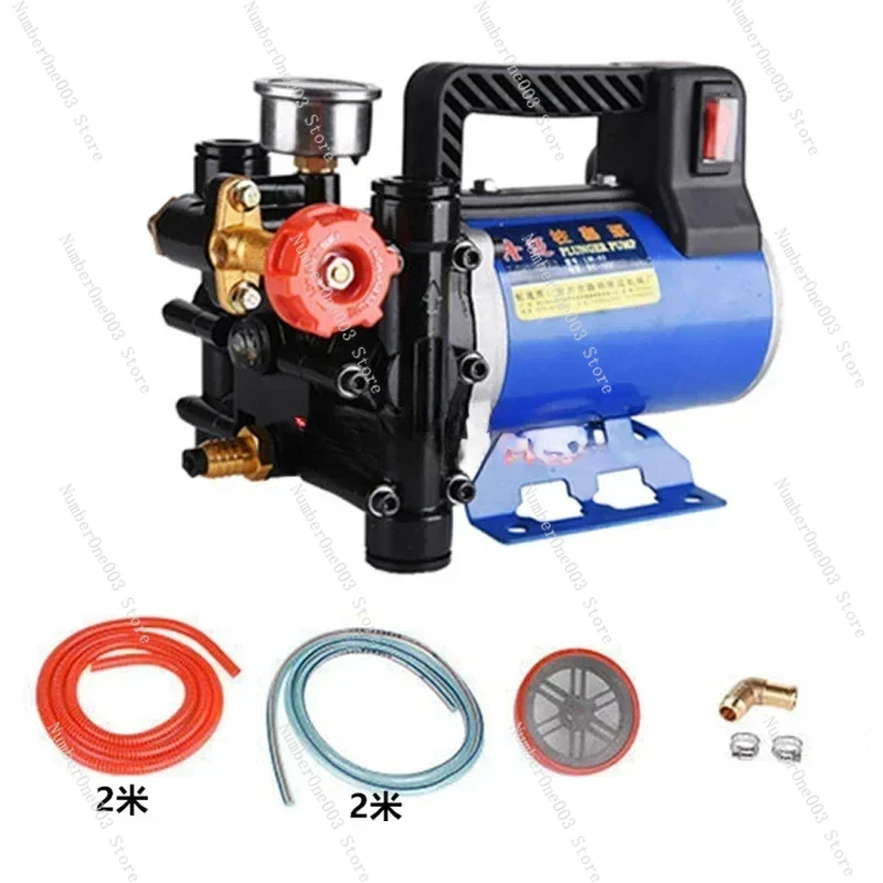 Agricultural Electric High Pressure Pump Spraying Watering Car Wash Irrigation Double Cylinder Piston 12V/24V/48V/60V/220V