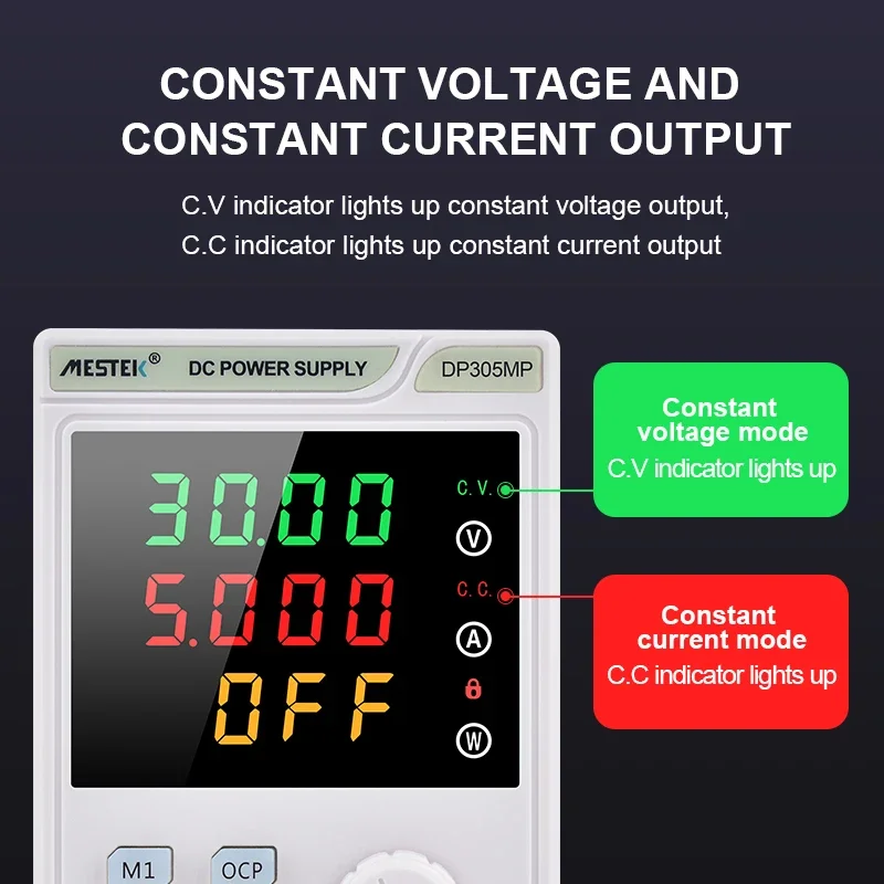 HD Tela LCD Fonte De Alimentação De Laboratório, Display De Quatro Dígitos, Saída De Carga Total, Baixo Ruído, Único Canal, Saída Inteligente, Ventilador De Refrigeração