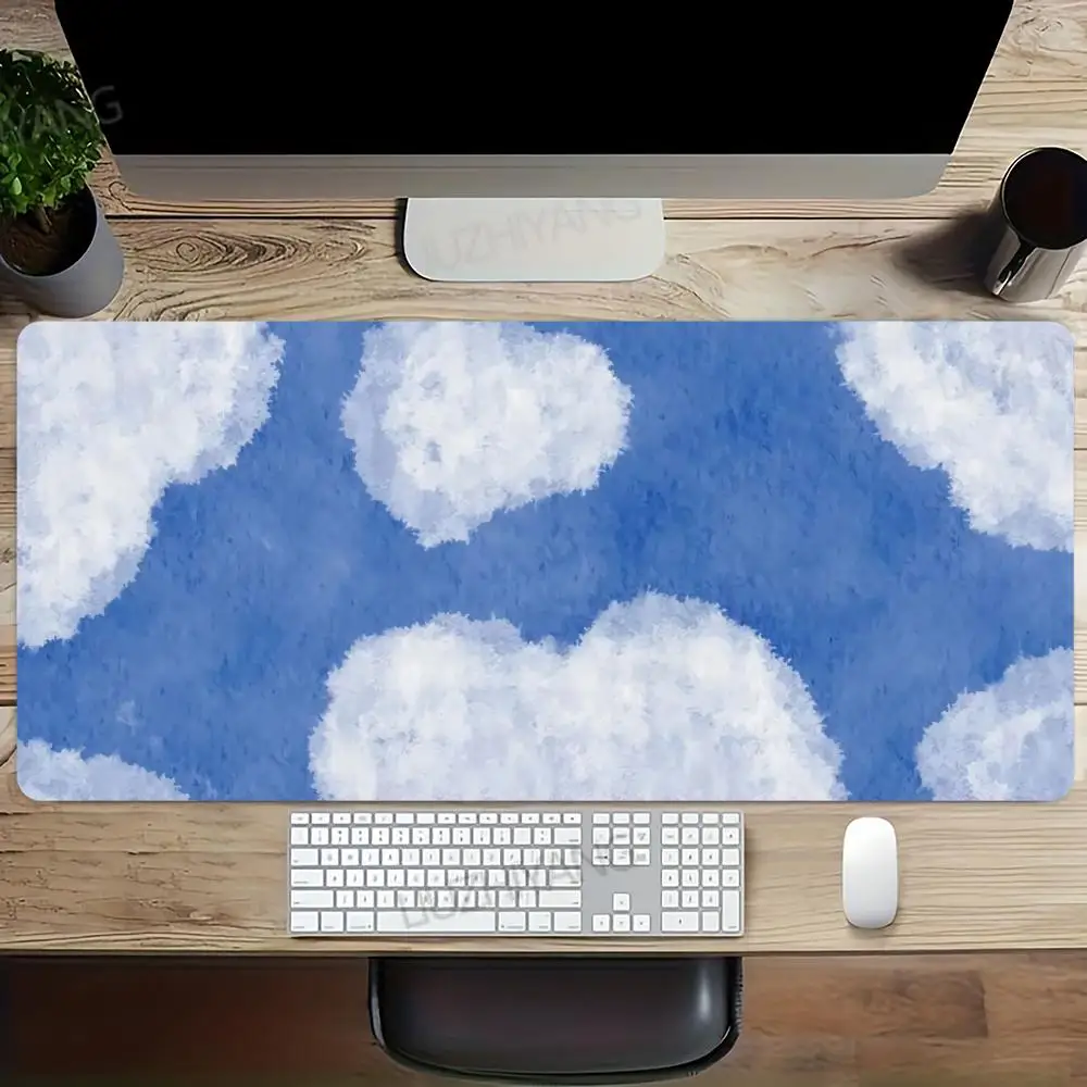 

Коврик для мыши в стиле аниме Clear Sky XXL, компьютерные аксессуары, коврики для офисного игрового стола, резиновые противоскользящие коврики для игровой клавиатуры, коврики для мыши XL, настольные коврики