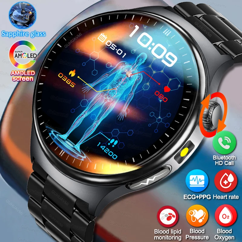 

Новые точные смарт-часы с ЭКГ, анализ здоровья сердца, кислорода в крови, давление BT-вызовов, ЭКГ, умные часы для мужчин и женщин, защитная пленка