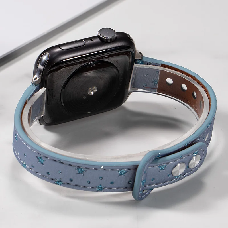 Schlankes Lederarmband für Apple Watch Ultra 49mm 44 40mm 41 42mm 38mm 45mm Loop-Armband für iWatch Serie 11 10 8 7 6 5 4Se 46mm