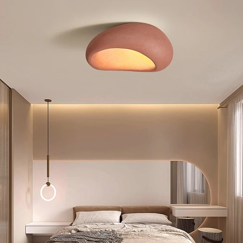 Nordic Minimalist Wabi Sabi Led Ceiling Lamps Chandelier Cream Style Bedroom Living Room LED Lights Lampara Techo Ceiling Lights