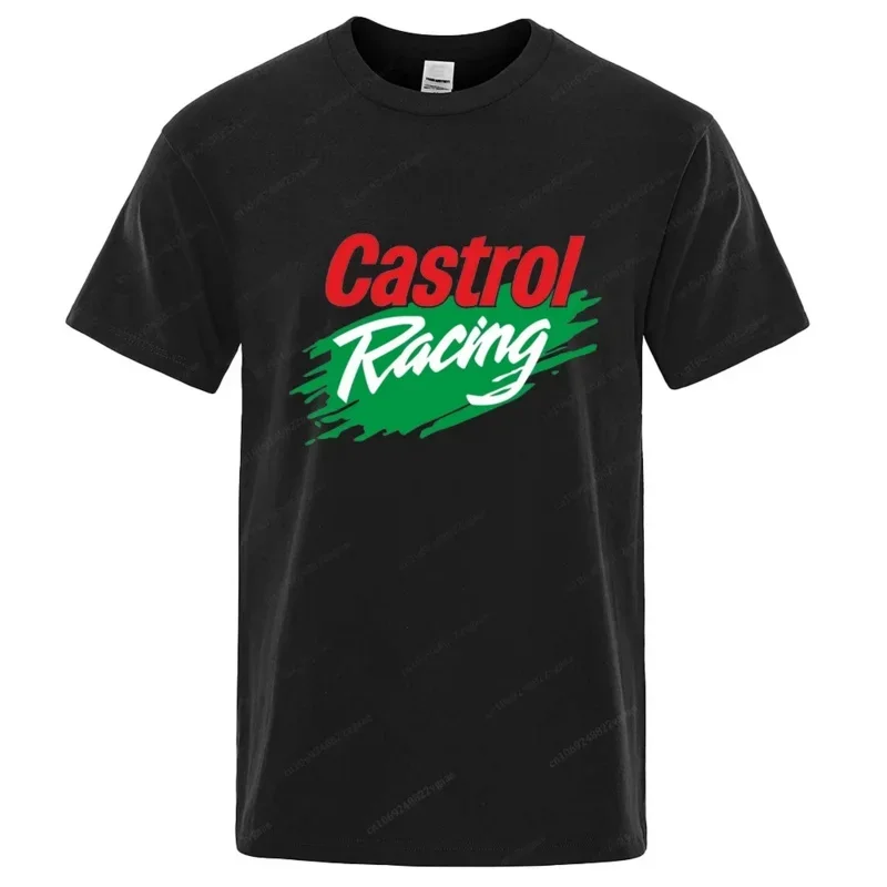 

cotton T-shirt, vintage racing clothing, extra large clothing, men Castrol motorcycle T shirt, harajuku graphic t shirts