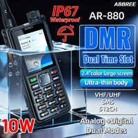 ABBREE DMR Digital Radio AR-880 IP67 Waterproof Walkie Talkie 10W Dual Mode Band VHF UHF Transceiver Dual Time Slot Ham Radio