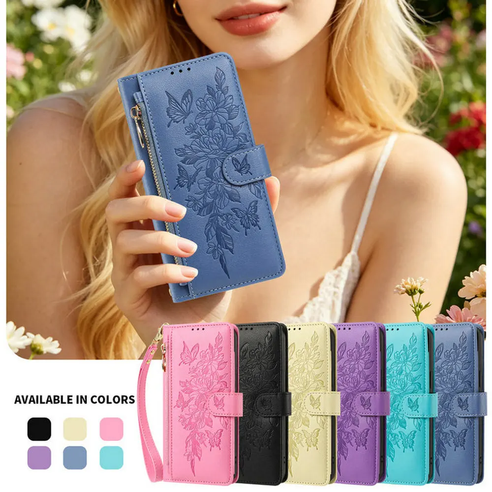 A18 A57 A37 A27 A17 A56 5G 6-kartowy skórzany portfel z zamkiem błyskawicznym do Samsung Galaxy A07 A17 A27 A37 A57 A06 A16 A26 A36 A56 Etui — zdjęcie produktu 6