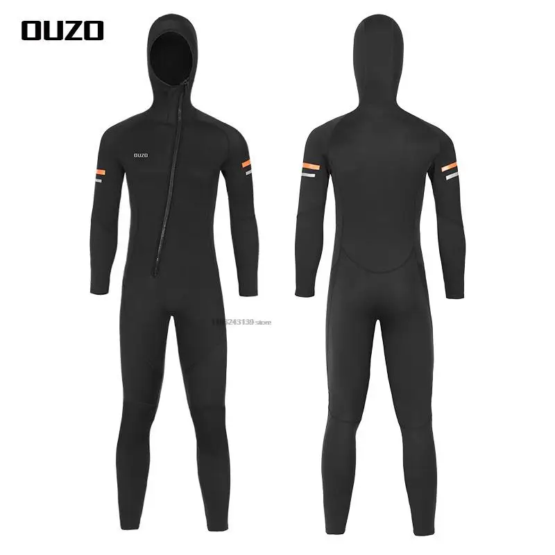 

1.5mm Wetsuit With Hood Full Bodysuit Men Diving Suit Stretchy Swimming Surfing Snorkeling Kayaking Sports Clothing