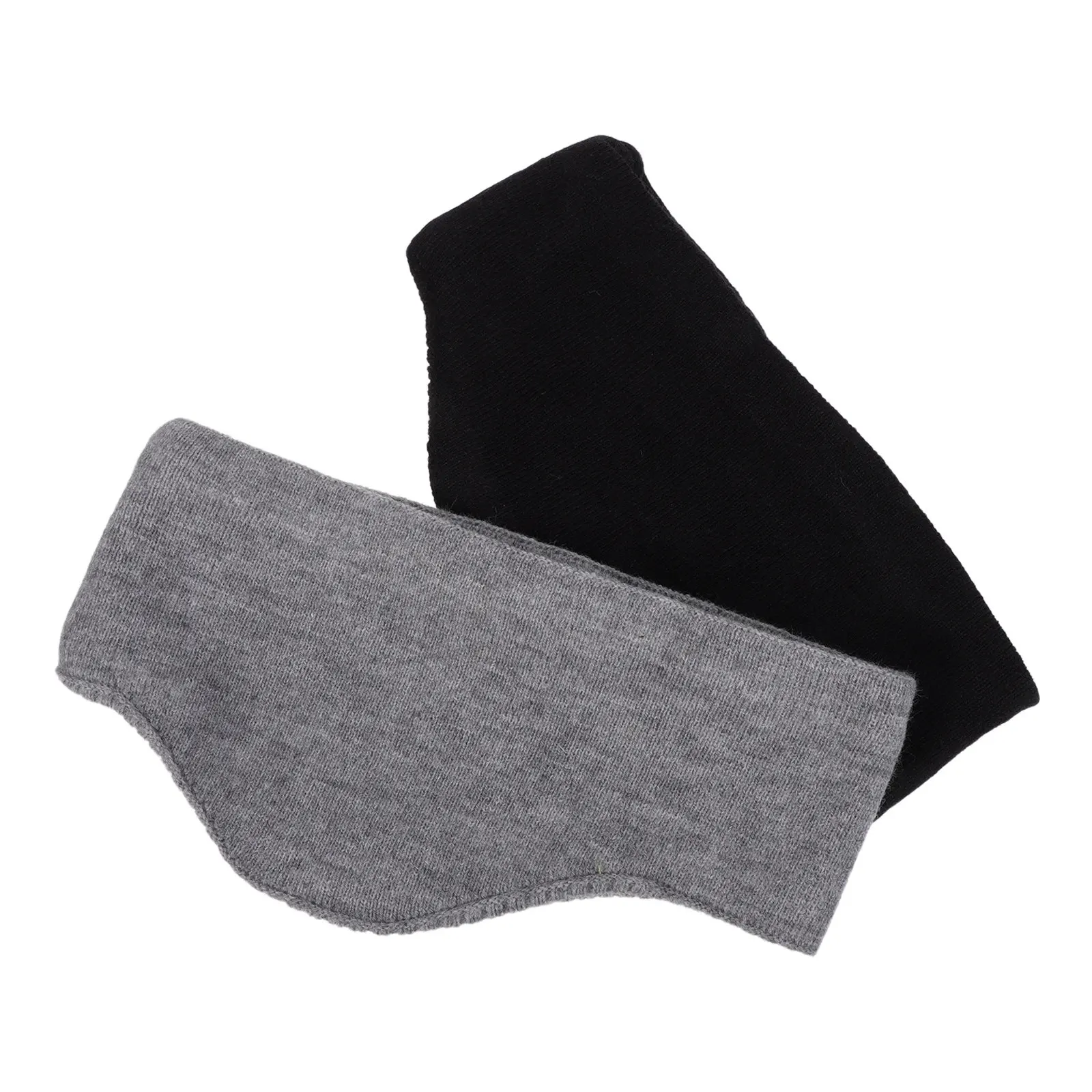 Winter Headband Sleep Earmuff Thermal Knit Lined Headband Men Black Gray Sleep Running Commuting Ski Travel Noise Isolating Ear