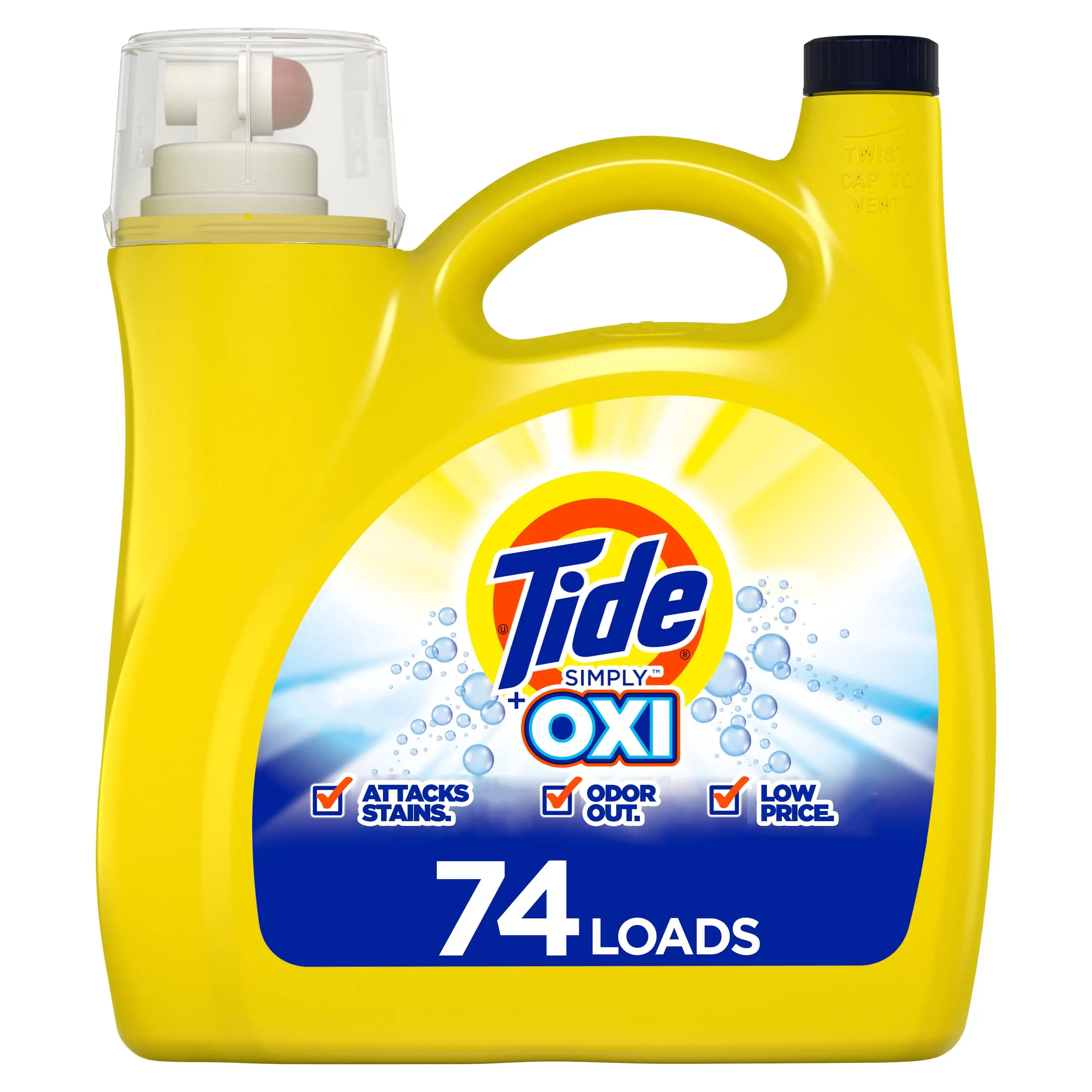 

Simply Oxi, 74 Loads Liquid Laundry Detergent, 115 Fl oz