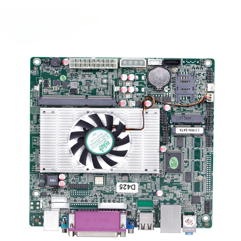 ELSKY low price Mini-ITX Motherboard D425E Dual Core 1.8GHz DDR3 Max 4GB RAM In-tel Atom D425 CPU GM3150 Graphics