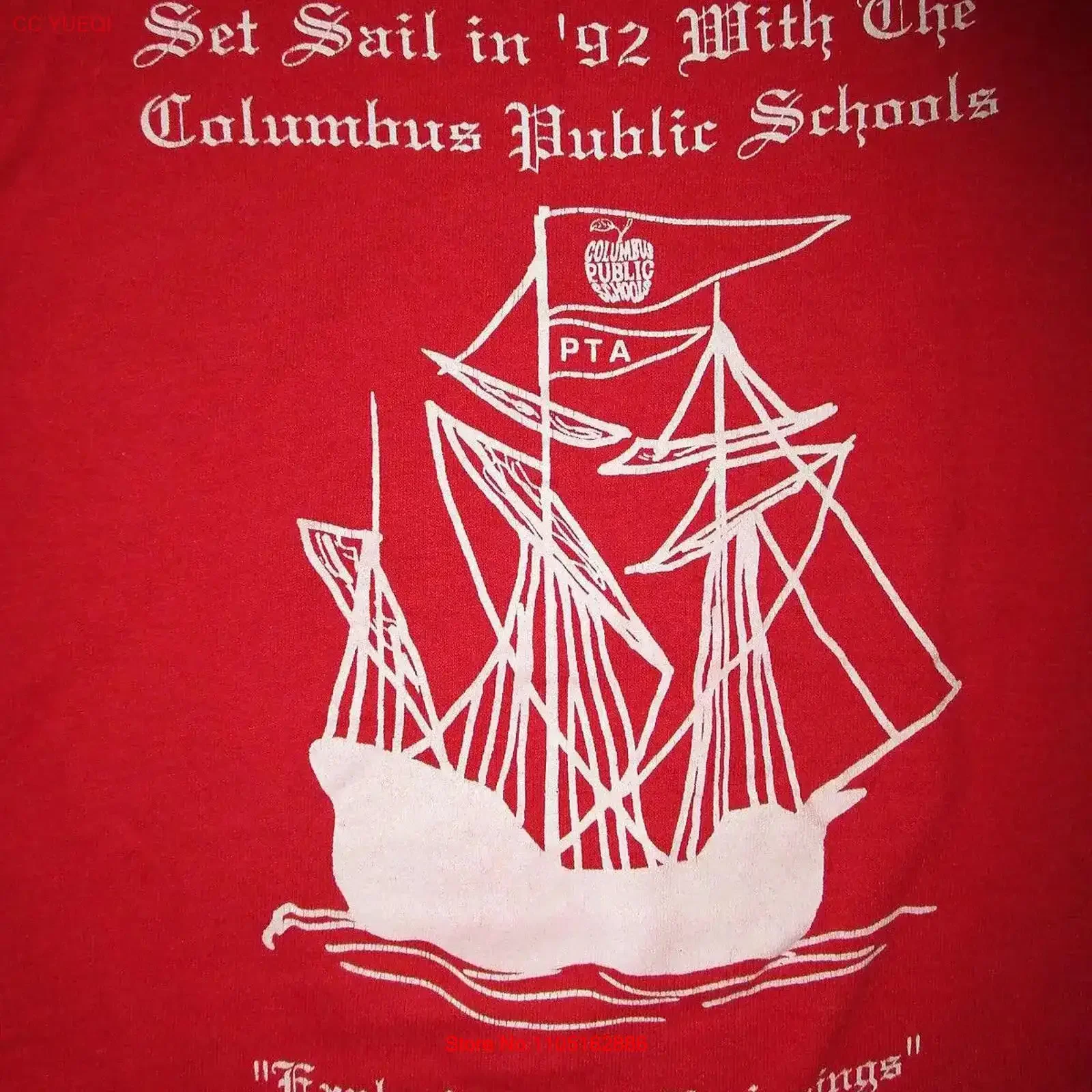 vtg 1990s COLUMBUS PUBLIC SCHOOLS T SHIRT Teacher Education Ohio Screen Stars vintage Washed Casual Slightly Soft streetwear
