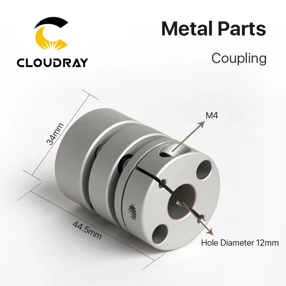 Cloudray GRD-34X45 Double Diaphragm Coupling Inner diameter 12mm Mechanical Components for Engraving Cutting Machine