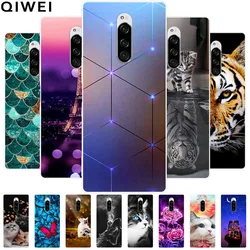 For Sony Xperia 1 Case Silicone TPU Cute Cat Soft Cover for Sony Xperia 1 Protective Cases on for Xperia1 J9110 Clear Funda 6.5