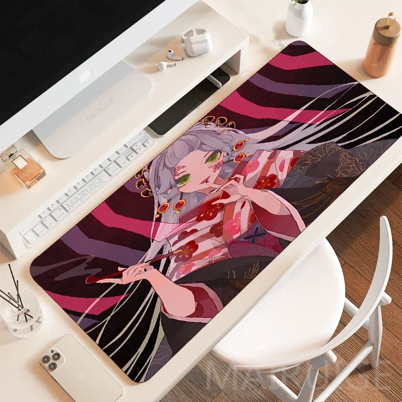 

Коврики для мыши Demon Slayer Daki, коврик для мыши в стиле аниме, коврик для клавиатуры, коврик для мыши XXL, игровые аксессуары, большой коврик для стола Kimetsu No Yaiba, ковер