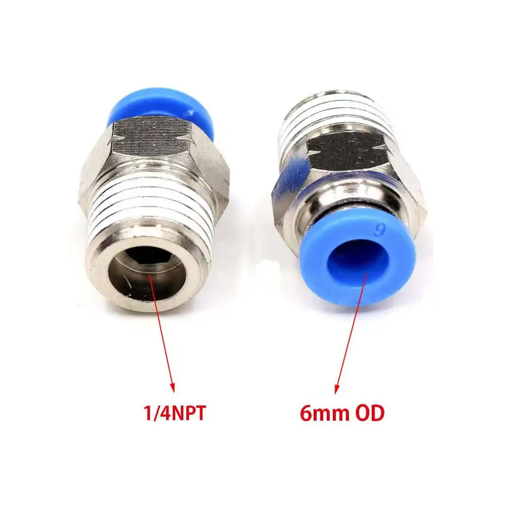 Lot 20 Raccords Rapides Pneumatiques PC4-M5 – Connecteurs Mâle 4mm Pour Tuyau Air Comprimé, Fiables Et Faciles
