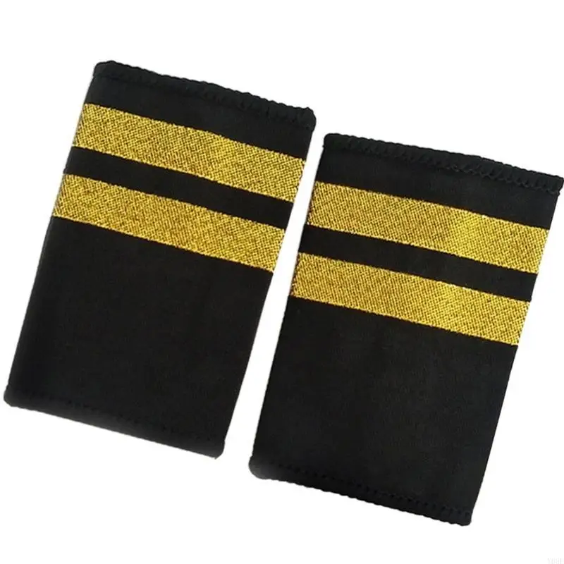 Пилот Epaulets Aviation Professional epaulet Stage Performance Props Reps Epaulet Uniform Accessories 2pcs y08e