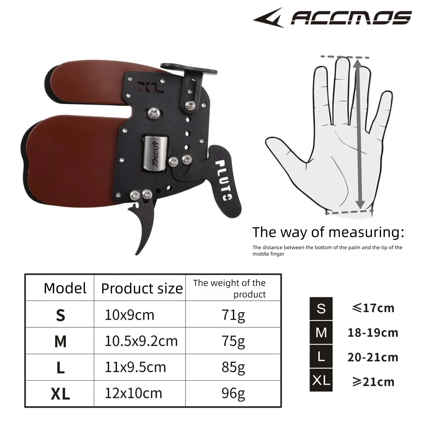 DECUT Right Hand Archery Finger Tab Protection Pad Glove Tab - Shooter Guard Finger Protector view 4