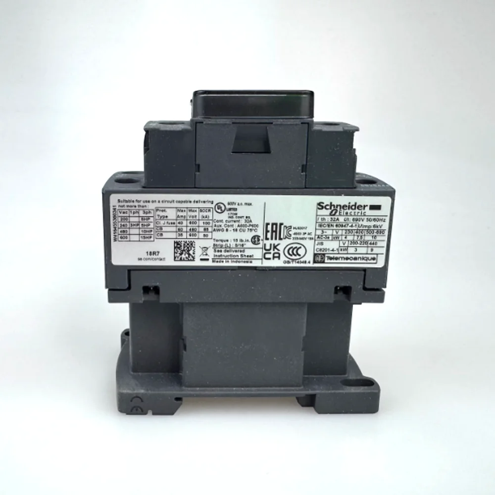 Original Schneider Electric Contactor LC1D09/12/18/25/32/38R7 9A 12A 18A 25A 32A 38 Amps AC440V Coil 50/60Hz 3P Connector Relay