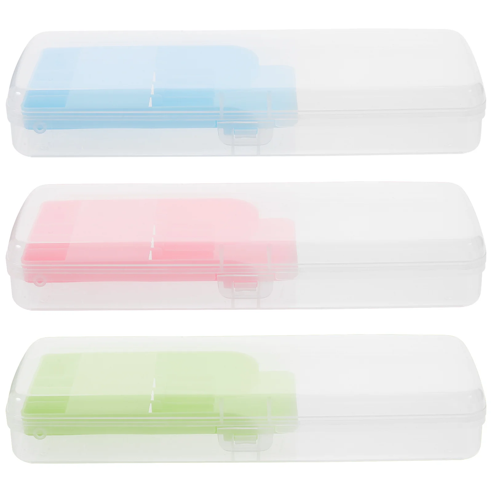 

3Pcs Multifunctional Pencil Cases Stationery Boxes for Desk Clutter Free Organization Hard Pencil Case