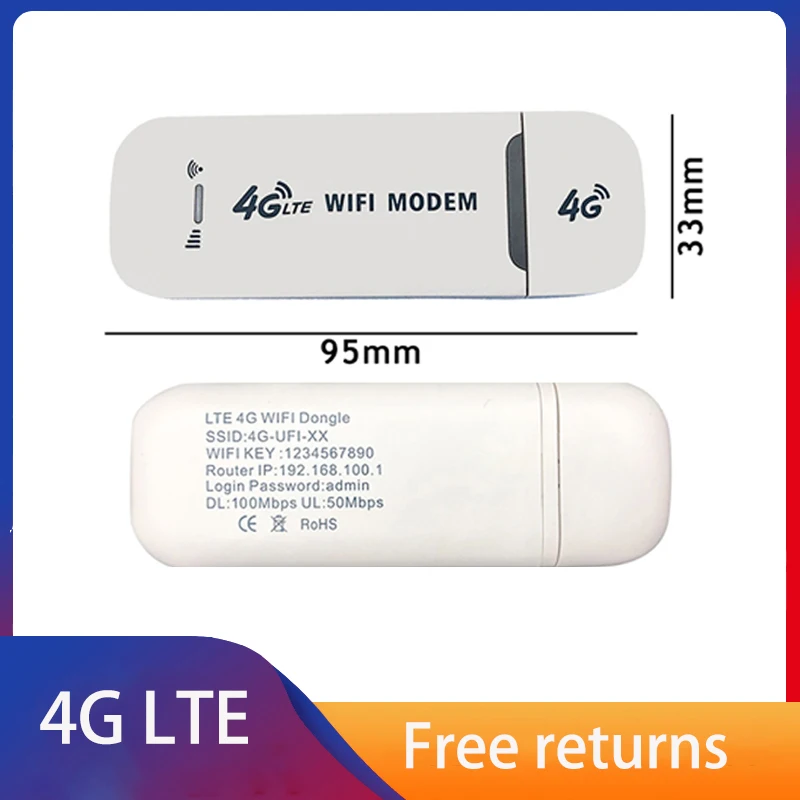 

4G LTE USB 150 Мбит/с модем, портативный беспроводной Wi-Fi адаптер, 4G карта маршрутизатора для дома и офиса 4G USB модем