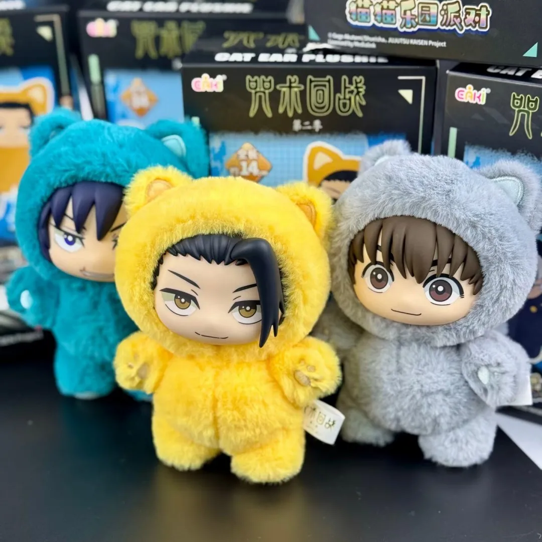 الأصلي Jujutsu Kaisen 2 صندوق أعمى القط الأذن بلوشي سلسلة أنيمي الشكل غرفة الديكور جمع الاطفال هدية عيد ميلاد مخصصة
