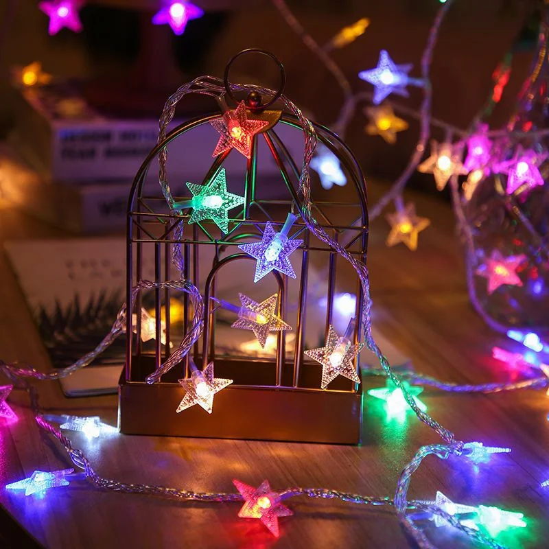 

Star String Lights AA Battery Powered Ramadan Home Eid Mubarak Indoor Desk Wall Wedding Party Room Ornaments Holiday Lighting