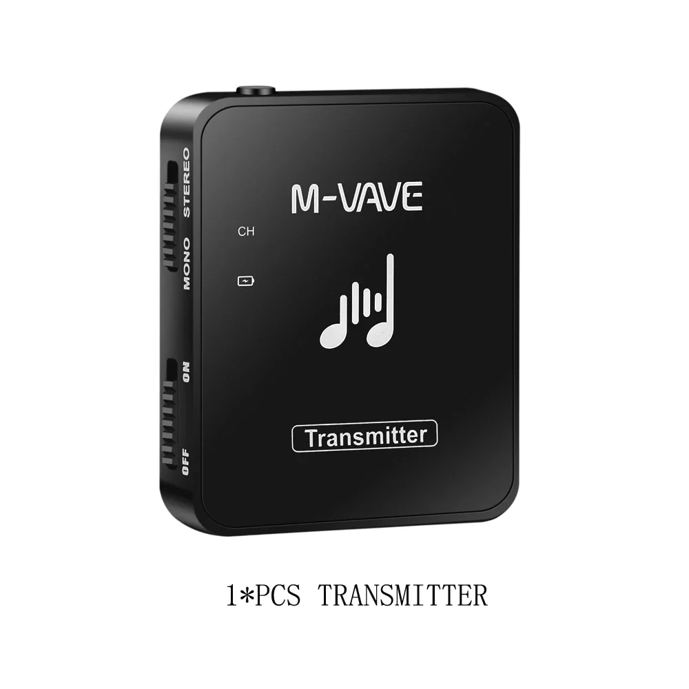 M-vave WP-10 2.4G Wireless Earphone Monitor Rechargeable Transmitter receiver Support Stereo Mono Recording Function