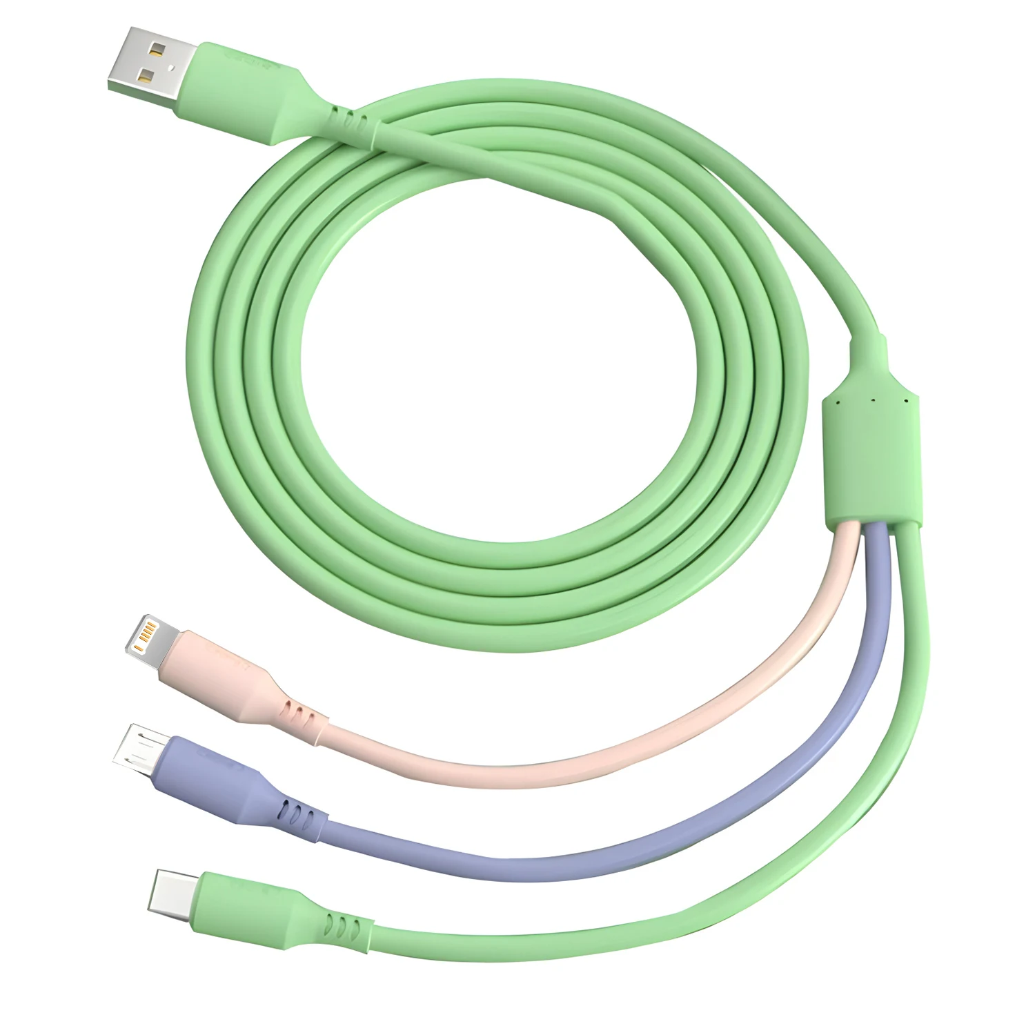 3 in 1 USB Charge Cable 5A 120W for Huawei/Honor Portable Micro USB TypeC Cable Charging Cable For iPhone 14 Samsung